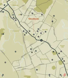 Woodlands Estate - Vineyard Location map