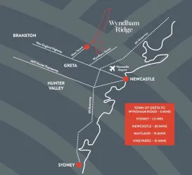 Wyndham Ridge Estate - Greta Location map