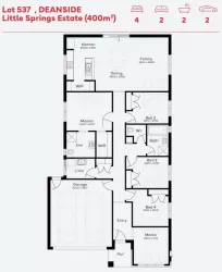 Little Springs Estate - Deanside - Lot 537 Floorplan