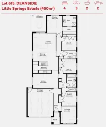 Little Springs Estate - Deanside - Lot 615 Floorplan