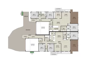 The Hilltop Estate Sunshine Coast - Kuluin - Lot 4 Duplex Approved Land Lot Floorplan