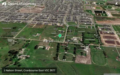 Satellite image for  1 Nelson Street, Cranbourne East VIC 3977