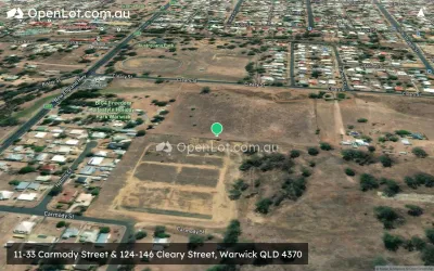 Satellite image for  11-33 Carmody Street & 124-146 Cleary Street, Warwick QLD 4370
