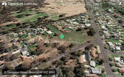 Satellite image for  13 Tennyson Street, Quarry Hill VIC 3550