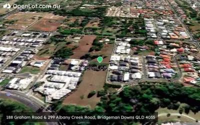 Satellite image for  188 Graham Road & 299 Albany Creek Road, Bridgeman Downs QLD 4035