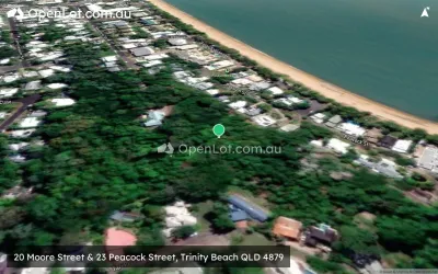 Satellite image for  20 Moore Street & 23 Peacock Street, Trinity Beach QLD 4879