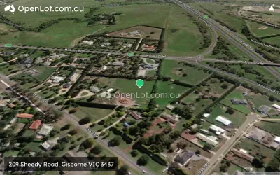 Satellite image for  209 Sheedy Road, Gisborne VIC 3437