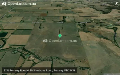 Satellite image for  2131 Romsey Road & 90 Sheehans Road, Romsey VIC 3434