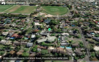 Satellite image for  49 Blackbutts Road & 21A Warili Road, Frenchs Forest NSW 2086