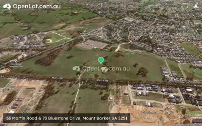 Satellite image for  53 Martin Road & 73 Bluestone Drive, Mount Barker SA 5251
