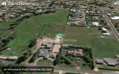 Satellite image for  64 Willowbank Road, Gisborne VIC 3437
