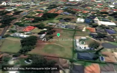 Satellite image for  91 The Ruins Way, Port Macquarie NSW 2444