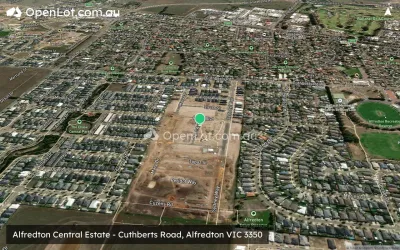 Satellite image for  Alfredton Central Estate - Cuthberts Road, Alfredton VIC 3350