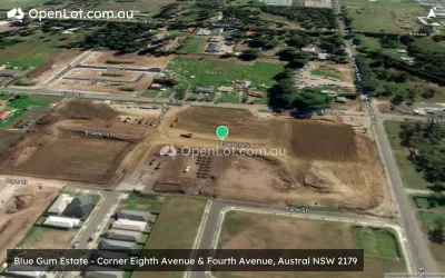 Satellite image for  Blue Gum Estate - Corner Eighth Avenue & Fourth Avenue, Austral NSW 2179