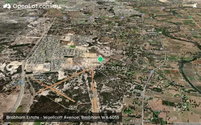 Satellite image for  Brabham Estate - Woollcott Avenue, Brabham WA 6055