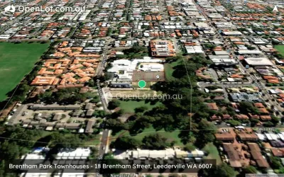 Satellite image for  Brentham Park Townhouses - 18 Brentham Street, Leederville WA 6007
