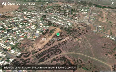 Satellite image for  Brigalow Lakes Estate - 68 Lawrence Street, Biloela QLD 4715