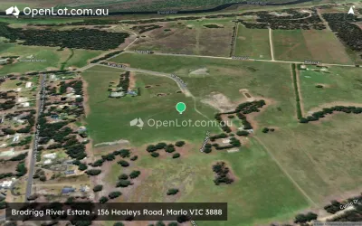 Satellite image for  Brodrigg River Estate - 156 Healeys Road, Marlo VIC 3888