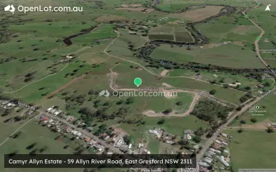 Satellite image for  Camyr Allyn Estate - 59 Allyn River Road, East Gresford NSW 2311