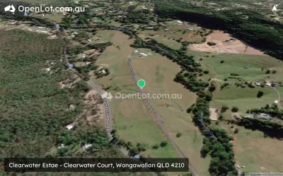 Satellite image for  Clearwater Estae - Clearwater Court, Wongawallan QLD 4210