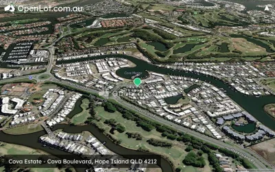Satellite image for  Cova Estate - Cova Boulevard, Hope Island QLD 4212