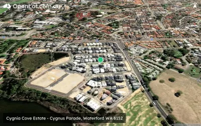 Satellite image for  Cygnia Cove Estate - Cygnus Parade, Waterford WA 6152