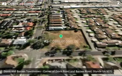 Satellite image for  Davis and Barnes Townhomes - Corner of Davis Road and Barnes Road, Glynde SA 5070