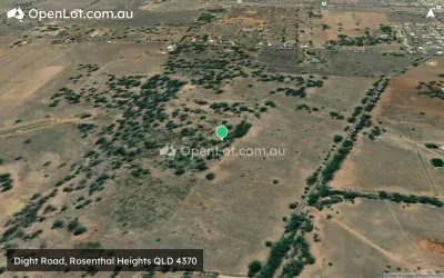 Satellite image for  Dight Road, Rosenthal Heights QLD 4370