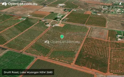 Satellite image for  Druitt Road, Lake Wyangan NSW 2680