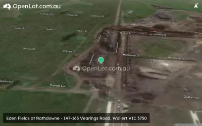 Satellite image for  Eden Fields at Rathdowne - 147-165 Vearings Road, Wollert VIC 3750