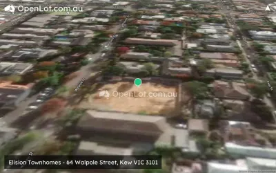 Satellite image for  Elision Townhomes - 64 Walpole Street, Kew VIC 3101