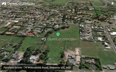 Satellite image for  Fersfield Estate - 74 Willowbank Road, Gisborne VIC 3437