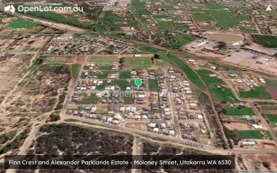 Satellite image for  Finn Crest and Alexander Parklands Estate - Moloney Street, Utakarra WA 6530