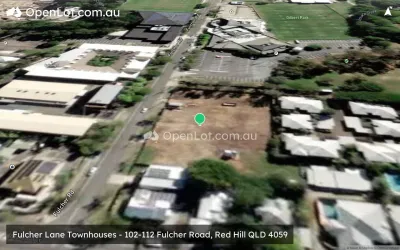 Satellite image for  Fulcher Lane Townhouses - 102-112 Fulcher Road, Red Hill QLD 4059