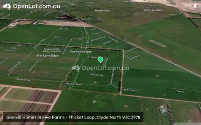 Satellite image for  Glenvill Homes in Five Farms - Thicket Loop, Clyde North VIC 3978
