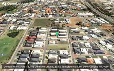 Satellite image for  Golden Vale Estate - 32-52 Velaluka Drive & 29-49 Templetonia Rise, Lake Coogee WA 6166