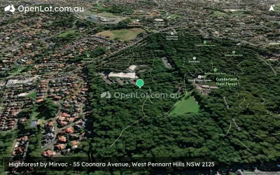 Satellite image for  Highforest by Mirvac - 55 Coonara Avenue, West Pennant Hills NSW 2125