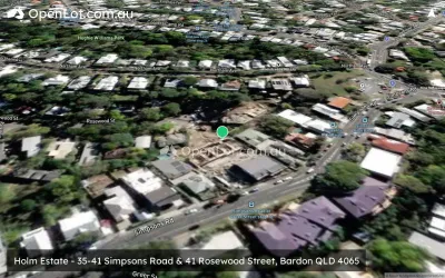 Satellite image for  Holm Estate - 35-41 Simpsons Road & 41 Rosewood Street, Bardon QLD 4065