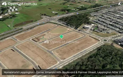 Satellite image for  HomeWorld Leppington - Corner Emerald Hills Boulevard & Farmer Street, Leppington NSW 2179