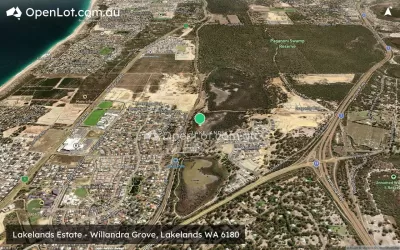 Satellite image for  Lakelands Estate - Willandra Grove, Lakelands WA 6180
