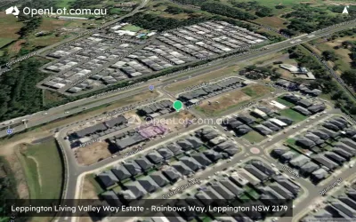 Satellite image for  Leppington Living Valley Way Estate - Rainbows Way, Leppington NSW 2179