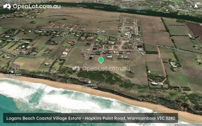 Satellite image for  Logans Beach Coastal Village Estate - Hopkins Point Road, Warrnambool VIC 3280