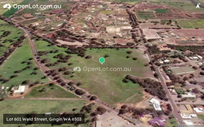 Satellite image for  Lot 601 Weld Street, Gingin WA 6503
