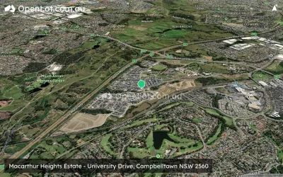 Satellite image for  Macarthur Heights Estate - University Drive, Campbelltown NSW 2560