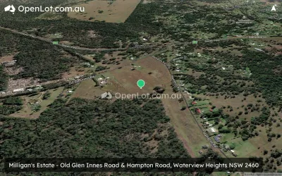 Satellite image for  Milligan's Estate - Old Glen Innes Road & Hampton Road, Waterview Heights NSW 2460
