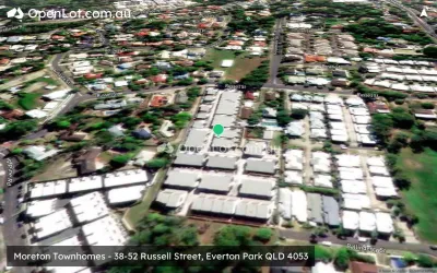 Satellite image for  Moreton Townhomes - 38-52 Russell Street, Everton Park QLD 4053