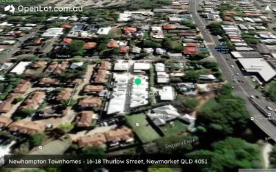 Satellite image for  Newhampton Townhomes - 16-18 Thurlow Street, Newmarket QLD 4051