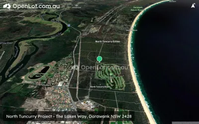 Satellite image for  North Tuncurry Project - The Lakes Way, Darawank NSW 2428