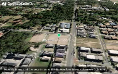 Satellite image for  Parkside Estate - 1-8 Clarence Street & 355-361 Benhiam Street, Calamvale QLD 4116