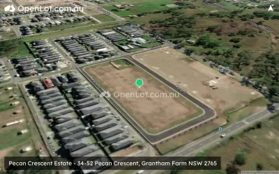 Satellite image for  Pecan Crescent Estate - 34-52 Pecan Crescent, Grantham Farm NSW 2765